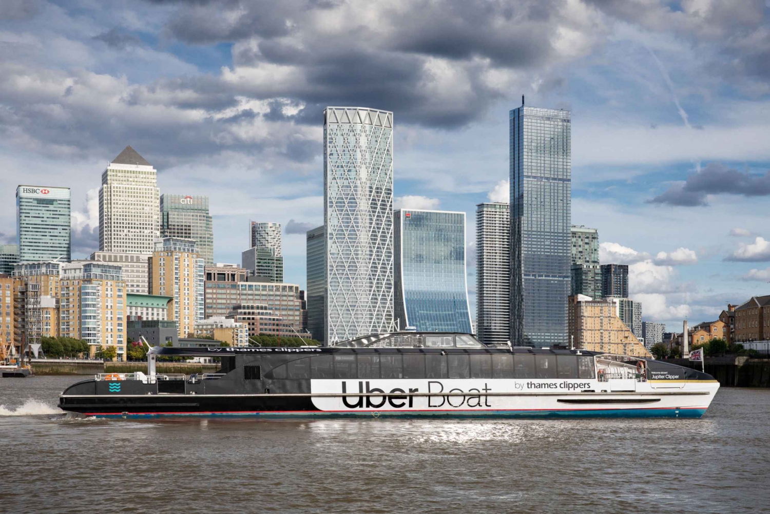 Londen: Uberboot van Thames Clippers en ticket kabelbaan