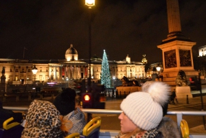London: Winter Lights Open-Top Bus Tour mit Guide