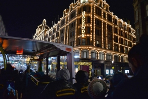 Londen: Winterlicht Open-Top Bus Tour met gids