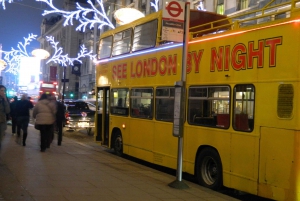 London: Winter Lights Open-Top Bus Tour med guide