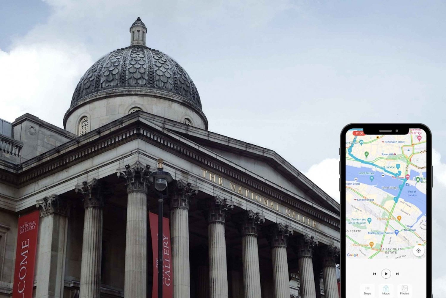 Londres : Visite express de la National Gallery avec application pour smartphone