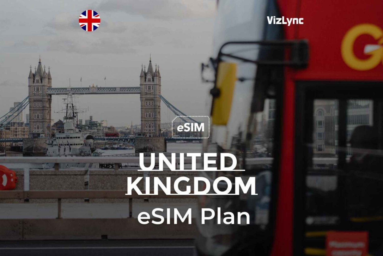 UK eSIM-Tarif mit unbegrenzten Daten in Großbritannien und Anrufen in die EU