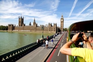 London: Halvdagstur med dobbeltdækkerbus og Themsen-bådtur