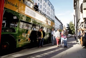 London: Klassischer Doppeldecker-Bus und Themse-Bootsfahrt