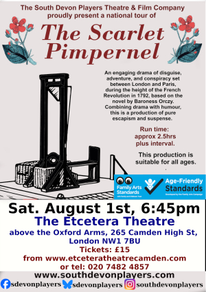 The Scarlet Pimpernel - Etcetera Theatre London - Period Drama Theatre