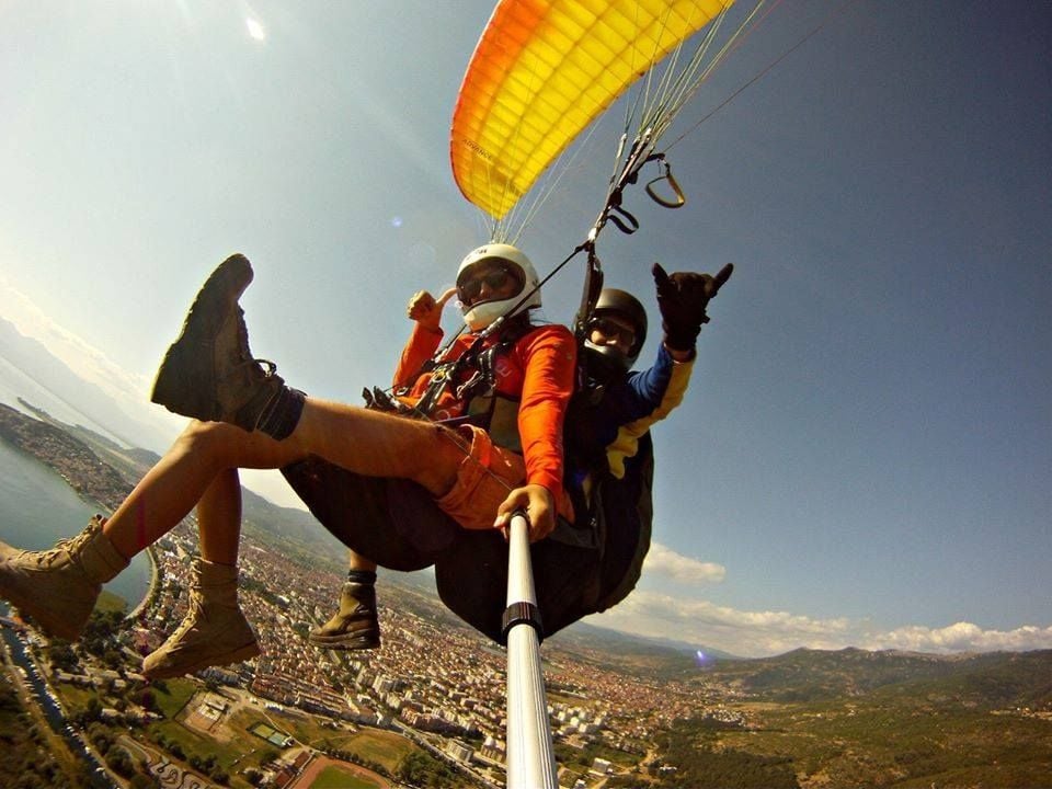 Paragliding down from Galicica 