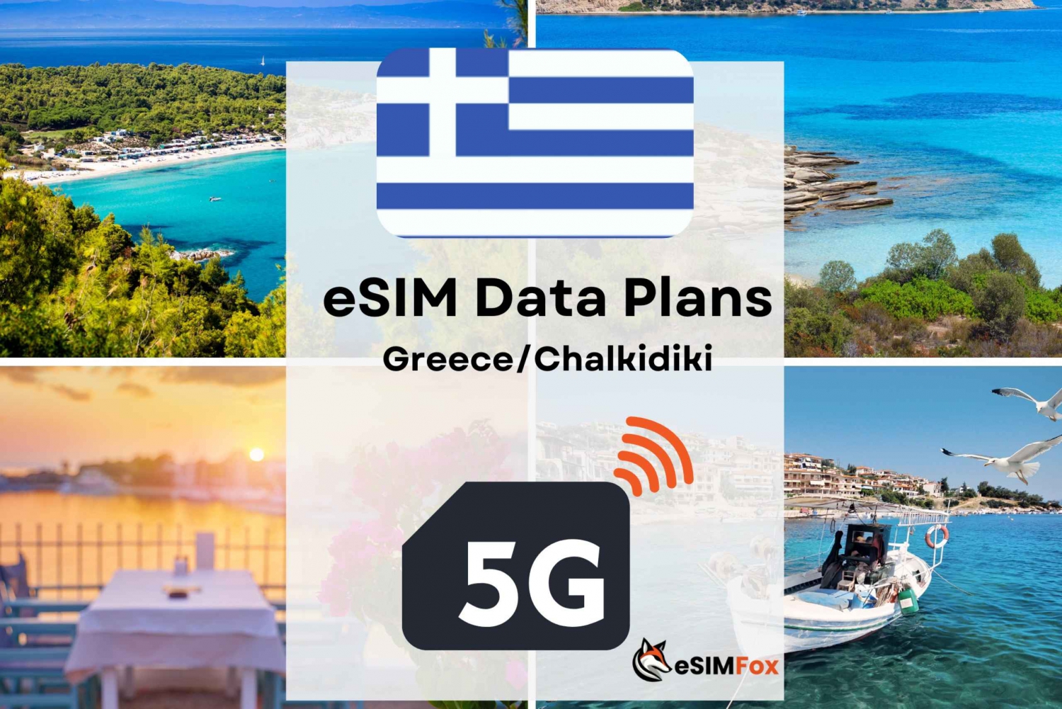 Chalkidiki: Grekland/Europa eSIM Internet Data Plan hög hastighet