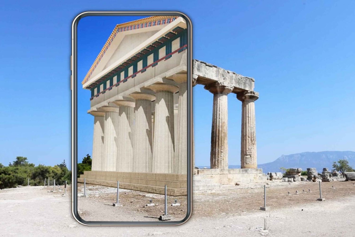 Korinth: 3D-repræsentationer og audiovisuel selv-guidet tur