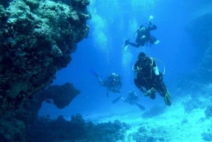 Scuba diving for beginners in crystal clear sea of Halkidiki