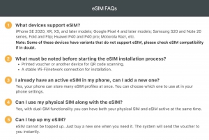 Finland/Europe: eSim Mobile Data Plan