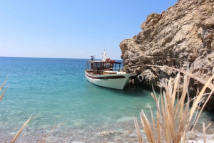 From Agia Galini/Matala: Islands Boat Cruise with Swim Stops