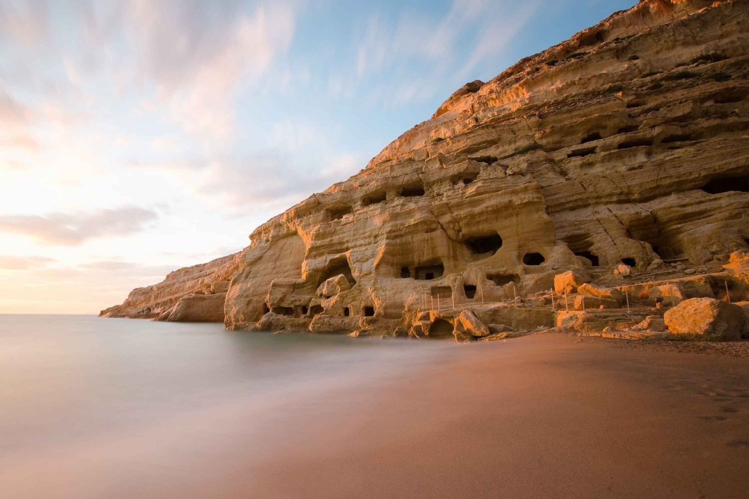 From Heraklion: Matala Beach and Hippie caves