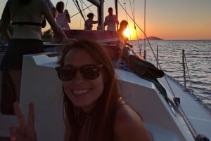 Kassandra: Sunset Sailing Boat Tour of Secluded Coves