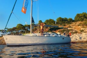 Kassandra: Sunset Sailing Boat Tour of Secluded Coves