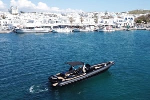 Private full-day boat cruise from Mykonos to Paros island