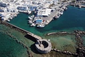 Private full-day boat cruise from Mykonos to Paros island