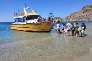 Heraklion: Preveli Palm Beach Boat Trip & Rethymno Town Tour