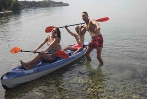 Kayaking Lake Ohrid with BBQ, from Ohrid.