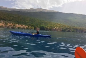 Kayaking Lake Ohrid with BBQ, from Ohrid.