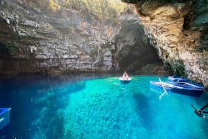 Kefalonia:Melissani Lake,Drogarati Cave & Antisamos Day Trip