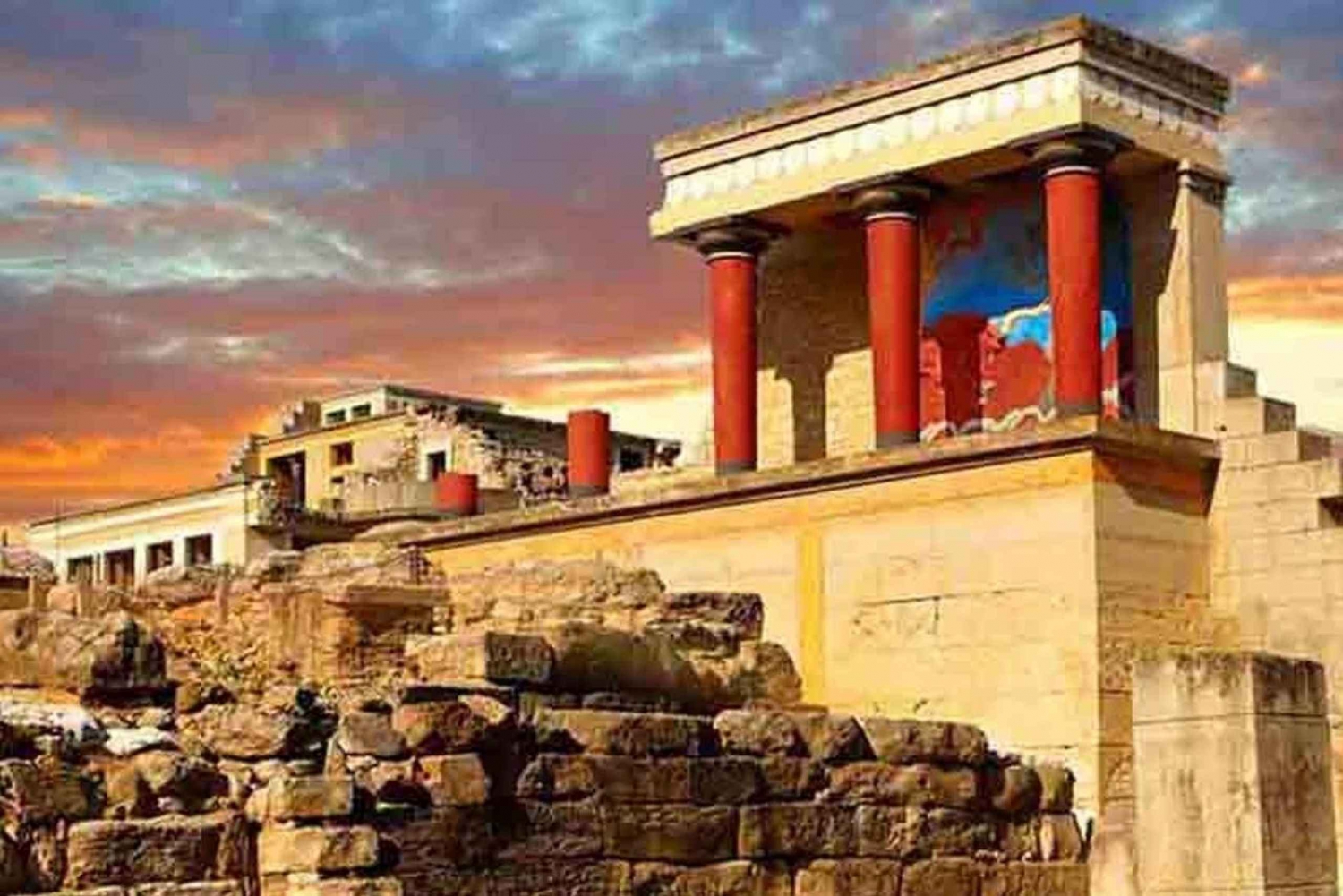 Knossos palats och Heraklion heldagstur från Chania-området
