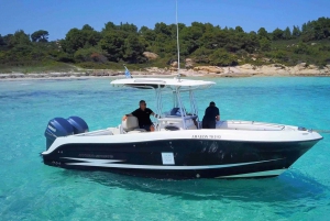 Sithonia: Motorbåtskryssning till Ammouliani Island med drinkar