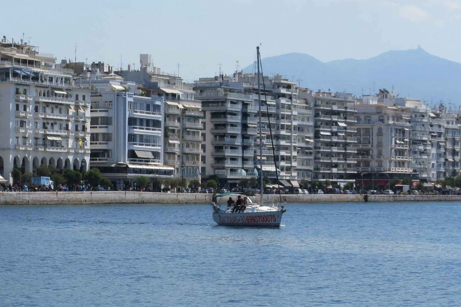 Thessaloniki Segelbåt Vattenlinje Hamn Tour