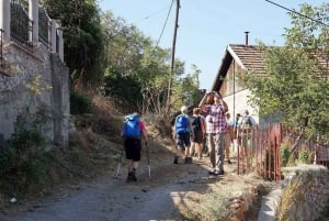 Walking mountain villages and beach afternoon, from Ohrid.