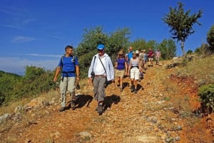 Walking mountain villages and beach afternoon, from Ohrid.