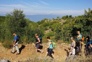 Walking mountain villages and beach afternoon, from Ohrid.