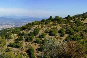 Walking mountain villages and beach afternoon, from Ohrid.