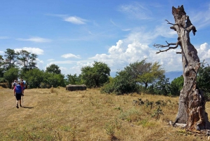 Walking mountain villages and beach afternoon, from Ohrid.