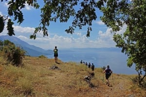 Walking mountain villages and beach afternoon, from Ohrid.