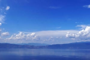 Walking mountain villages and beach afternoon, from Ohrid.