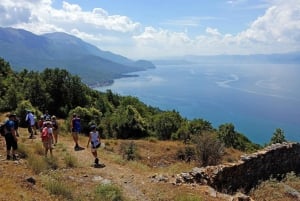 Walking mountain villages and beach afternoon, from Ohrid.