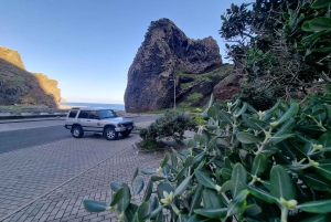 Madeira: SkyWalk, Fanal, naturliga pooler 4x4 Jeeptur