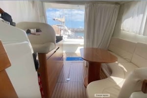 Vuurwerk op oudejaarsavond op een privéjacht in Madeira