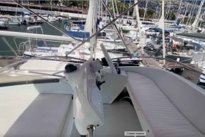 Vuurwerk op oudejaarsavond op een privéjacht in Madeira