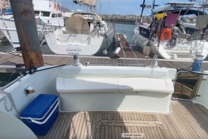 Vuurwerk op oudejaarsavond op een privéjacht in Madeira