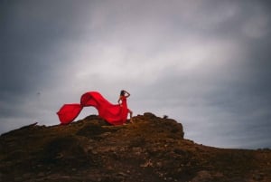 Red Flying Dress Photoshoot & Drone Video in Madeira