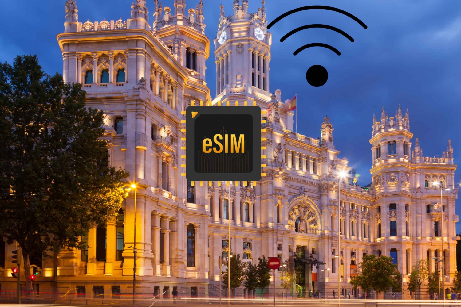 Madrid: eSIM Internet Data Plan voor Spanje hoge snelheid 5G/4G
