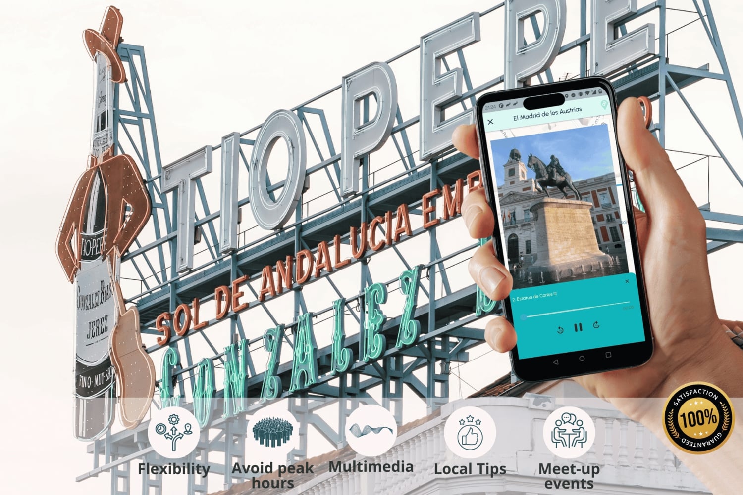 Utforsk det habsburgske Madrid: Interaktiv omvisning med GPS