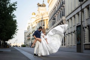 Flying Dress Photoshoot in Madrid