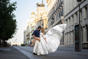 Flying Dress Photoshoot in Madrid