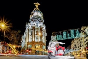 Madrid: Christmas Lights Night Tour by Electric Tuk Tuk