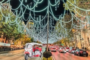 Madrid: Christmas Lights Night Tour by Electric Tuk Tuk