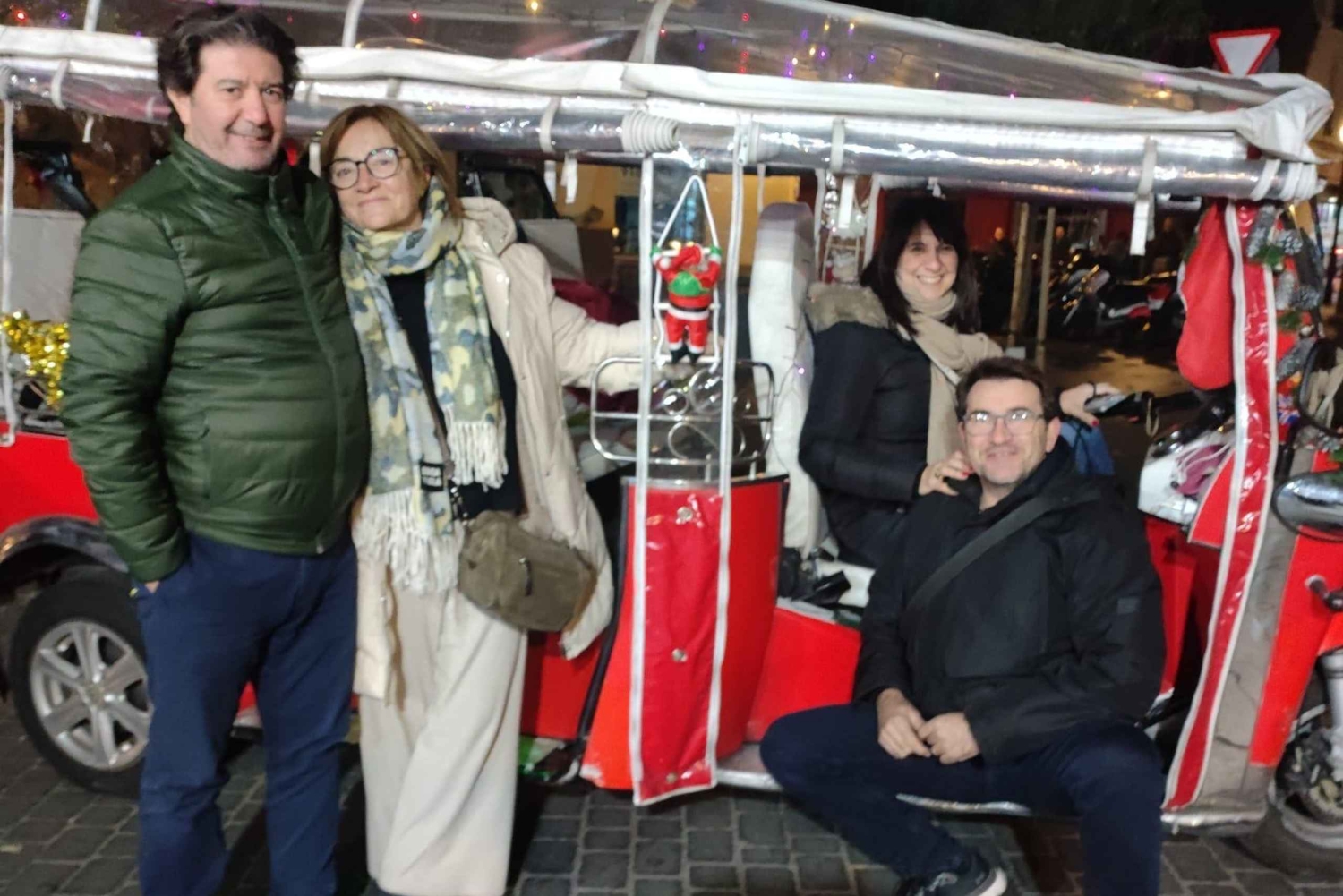Madrid: Tour delle luci di Natale in Tuk Tuk