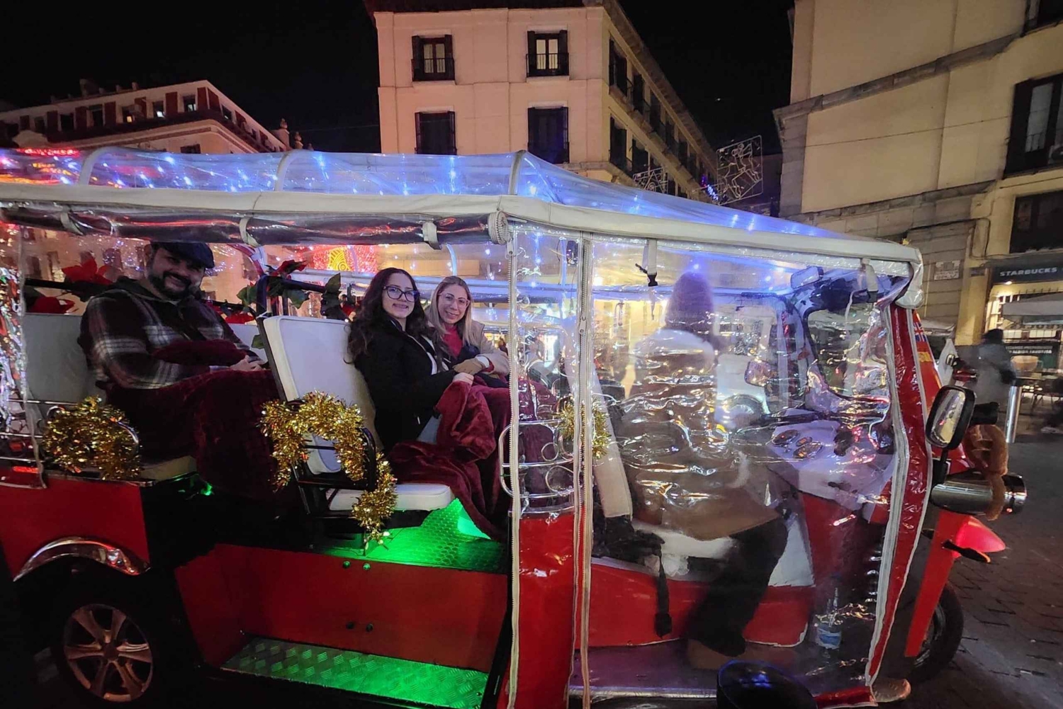 Madrid: Tour delle luci di Natale in Tuk Tuk