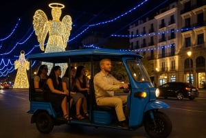 Madrid Christmas Lights Tuk-Tuk Tour w/pick up included!