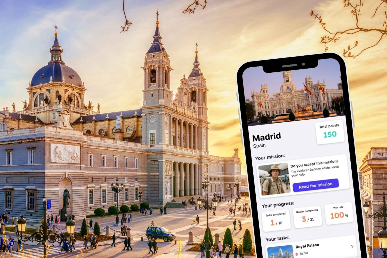 Madrid : Jeu d'exploration de la ville et visite guidée sur votre téléphone